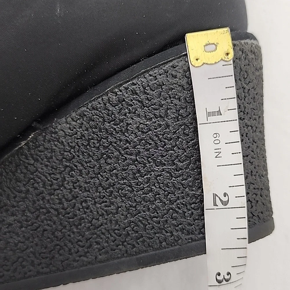 Kate Spade New York Cagney Quilted Bow Wedge Boot Black Satin Women's‎ Size 6 M